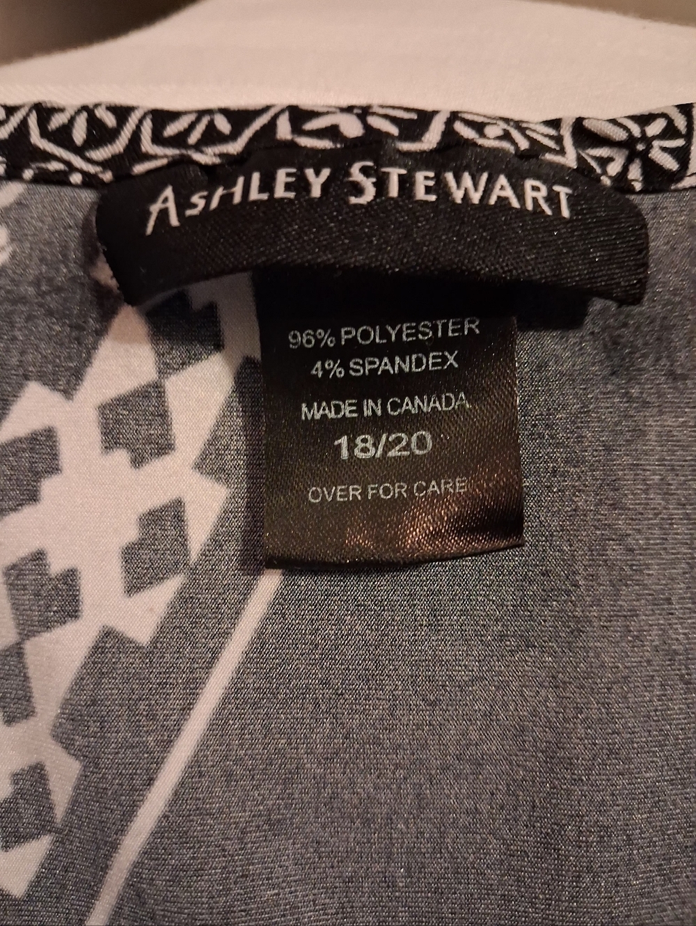 Ashley Stewart Black and White Sleeveless Printed Maxi Dress Size 18/20 - Picture 8 of 12